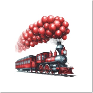 Valentine Locomotive Posters and Art